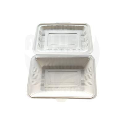 China CLASSIC plastic container 100% biodegradable/compostable plastic food packaging container with connected cover for sale