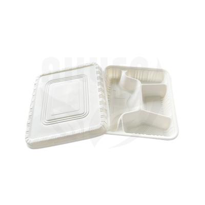 China CLASSIC 100% Biodegradable / Compostable Plastic Disposable Food Packaging Container With Cover for sale