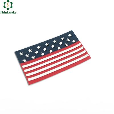 China Washable Private Label Clothing Bag Shoes Eco - Friendly Iron On Design Custom Rubber Heat Transfer Patch Label for sale