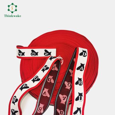 China Custom wholesale high tenacity OEM waistband elastic waistband jacquard tape for underwear for sale