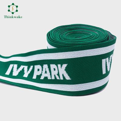 China Manufacturer Supply High Tenacity Elastic Waistband Underwear Garment Shoes Bag OEM Custom Logo Pattern Stretch Strap Manufacturers for sale