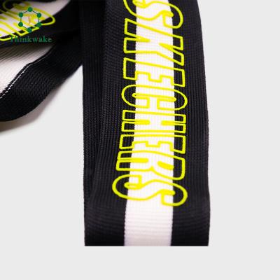 China High tenacity band wholesale high quality logo reused jacquard elastic band printing custom logo webbing for sale