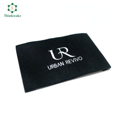 China High Quality Fashion OEM Brand T-shirt Clothing Garment Custom Washable Iron On Satin Woven Label Manufacturer for sale