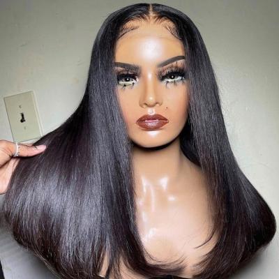 China Silky Straight Wave Pre Pluck HD Lace Wig Raw Hair Wholesale Seller, Lace Up Wigs 100% Virgin Hair, Lace Front Human Hair Wigs For Color Women for sale