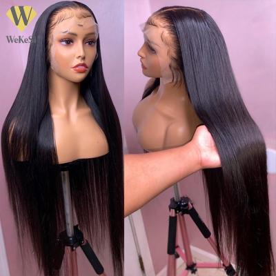 China Silky Straight Wave Swiss Lace Front Human Hair Wigs Pre Plucked, HD Transparent Full Lace Hair Wigs, Wigs Hair Lace Front for sale