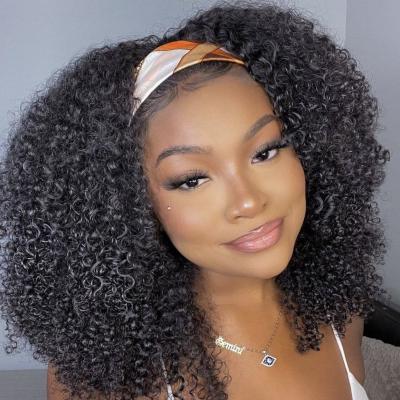 China Jerry Curl Kinky Curly Headband Wig Hair, Wholesale Straight Head Band Wig Virgin Hair, Hair Band Wigs For Black Women for sale