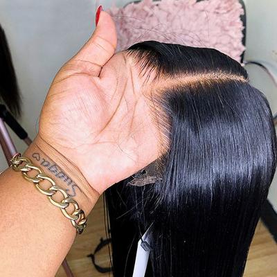 China Hd Silky Straight Transparent Lace Frontal Wig, 13x6 Lace Front Human Hair Wigs With Baby Hair, Transparent Lace Front Wigs For Black Women for sale