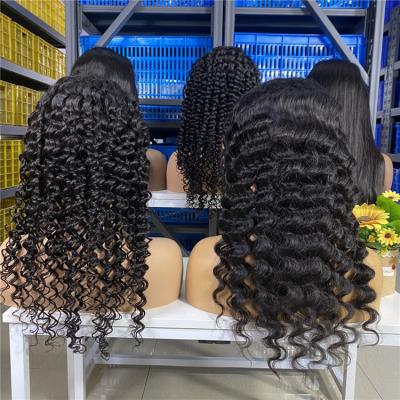 China Body Wave 13*4 Body Wave Swiss Glueless Lace Frontal Wigs Raw Indian Human Hair Lace Wigs Virgin Cuticle Aligned Body Wave Lace Front Wig for sale