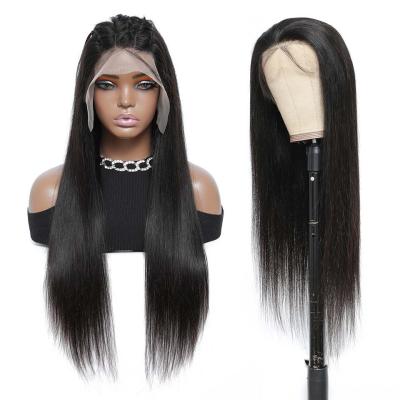 China Wholesale 40Inch Long Silky Straight Human Hair Lace Front Wigs 100% Natural Black Water Wave Hair Wigs Hair Lace Front Wigs for sale