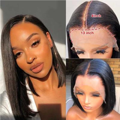 China Brazilian Lace Front Wig For Black Women Hd Wave Virgin Hair Full Lace Wigs Wholesale Cheap Transparent Silky Straight Human Hair Lace Frontal Wigs for sale