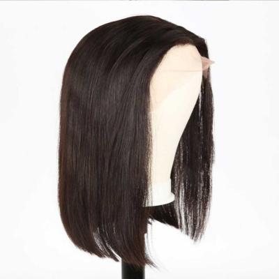 China 100% Brazilian Hair Vendors Human Hair Wigs Natural Silky Straight Bob With Bangs Short Wig For Color Women Virgin Hair Wigs for sale