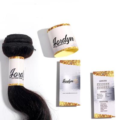 China Wholesale custom waterproof labels for wigs paper hangtags for own logo hair package for sale