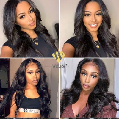 China Wholesale Virgin Silky Straight 13X6 Hd Transparent Lace Front Wig, Giueless Pre Plucked Hd To Lace Frontal Hair 13X6 Wigs For Black Women for sale