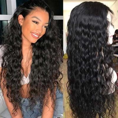 China Wholesale Density 150% 180% Water Wave HD Lace Front Wig Transparent Cuticle Aligned Closure Wigs 4x4 5x5 Lace Frontal Wig HD for sale