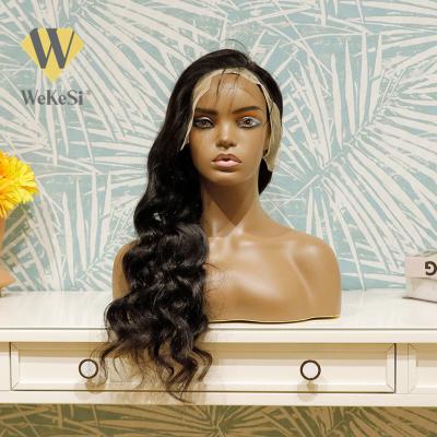 China Wekesi Hd Body Wave Swiss Straight 5X5 Lace Front Closure Wig Brazilian Virgin Hair Extensions Virgin Hair Wigs For Black Women for sale