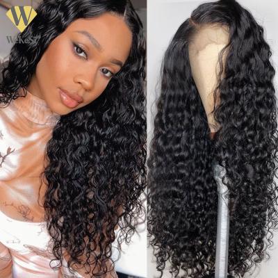 China Body Wave HD Lace Wigs Deep Curly Water Wave Full Virgin Swiss Brazilian Hair HD Wigs Lace Front Closure Wig For Black Women for sale