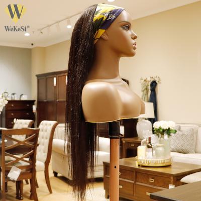 China Wholesale Silky Straight Wave Headband Wig Hair For Black Women, Raw Virgin Hair Headband Wigs for sale