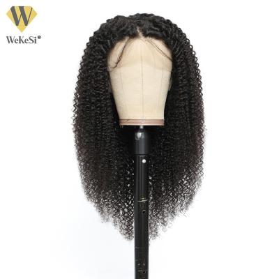 China Wholesale Curly Wigs Brazilian Curly Hair Vendors Wholesale Kinkly Deep Wave Wigs Lace Front 360 Hd Frontal Wig For Black Women for sale