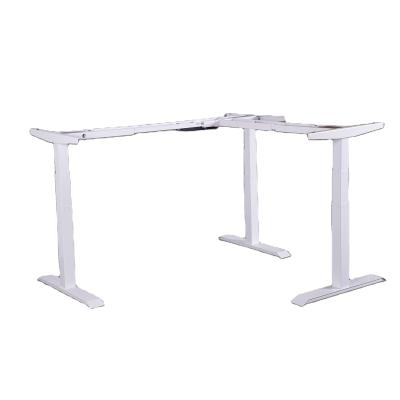 China Motor Adjustable Electric Dual Height (Height) Adjustable Desks For Home Office Sit / Working Stands, 90 Degree Angle Stitching Desk for sale