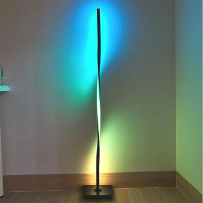 China Modern Home Bedroom Living Room RGB Shelf LED Industrial Corner Floor Lamp For Party for sale