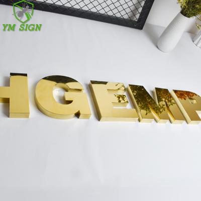 China Custom Buildings Factory Outlet Metal Alphabet Letters Signs Letters Brass Bright Finish Stainless Steel for sale