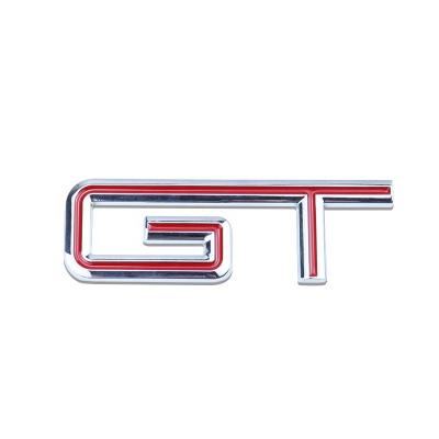 China High Quality GT Logo Emblem Badge Body Rear Trunk Decal 3D Metal Car Stickers Stereo 3D Stickers For Ford Mustang Shelby GT GT500 GT350 Accessories for sale