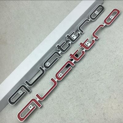 China 3D Stereo Stickers Modified For Quattro Four Wheel Drive In Standard Mesh For Audi RS1 RS4 RS5 RS6 RS7 RSQ3 RSQ5 Car Stickers for sale