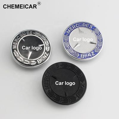 China ABS Easy Removable Accessory For Mercedes Benz Hood 56mm Hood Emblem Badge Car Cover Label Car Stickers for sale