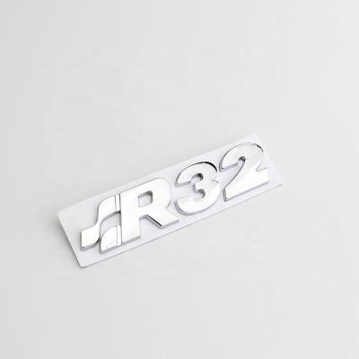 China 3D Car Easy Removable Metal R32 Logo Sticker For Volkswagen GOLF 4 Golf 5mk4 mk5 r32 Body Trunk Emblem Badge Decal Sticker Car Styling for sale