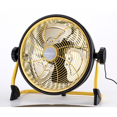 China Quiet 12 Inch 24V Industrial Metal Oscillating Metal Electric Standing Fan for sale