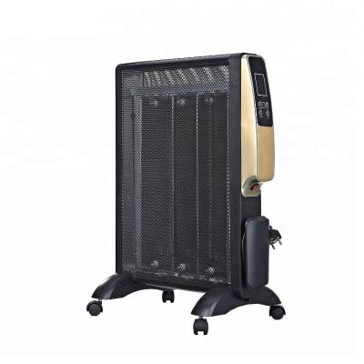 China 1500W Even Quiet Black Electric Mica Convector Portable Panel Heater Indoor for sale