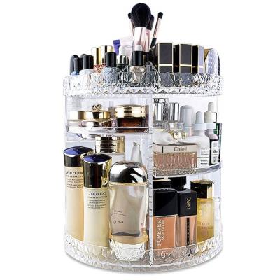 China New European 360 Sustainable Makeup Organizer Rotating/360 Clear Plastic Adjustable Rotating Organizer for sale