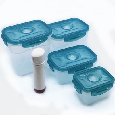 China High Quality Food Containers Silicone Freshness Preservation Airtight Seal Food Storage Container With Pump for sale