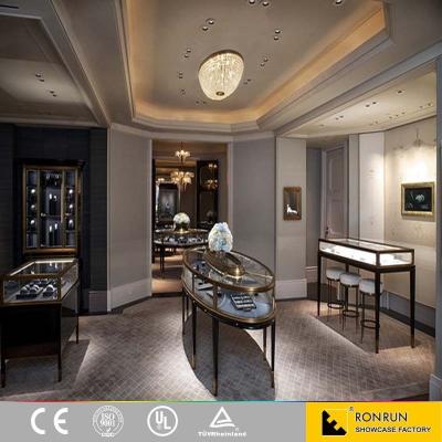 China Plywood Interior Design Ideas Jewelry Stores Shop Counter Design Stainless Steel Jewelry Display Showcase for sale