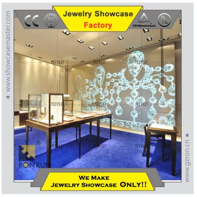 China Wholesale plywood jewelry showcase showcase with led light for jewelry store display for sale