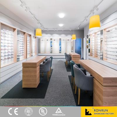 China Shopping mall decoration shop furniture for shop counter optical design with led light for sale