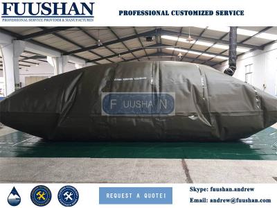 China Fuushan 24 Foot Container Temporary / Long Use Time Oil Tank Collapsible Folding Pe / Tpu Soft Fuel Bladder for sale