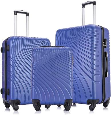 China ABS Amazon 3 Piece Luggage Sets Carry On Suitcase With Spinner Rolls Luggage for sale