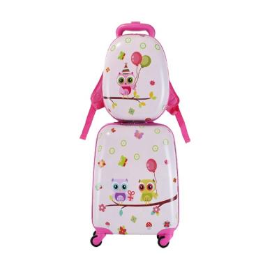 China 2pcs PC Children Luggage Kids Travel Suitcase Set for sale