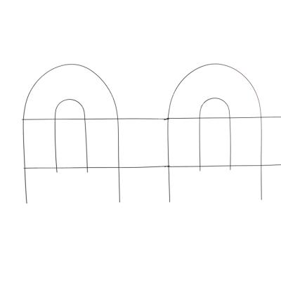 China 47cm x 244cm Arch Metal Landscape Path Border Folding Fence Steel Animal Barrier Decorative Garden Edging Easily Assembled for sale