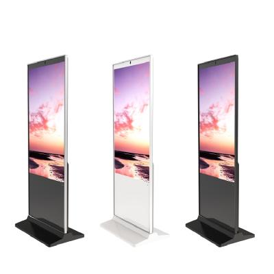 China Smart Split Screen 65 Inch Floor Stand IR Touch Video / Billboard Image / Music Advertising Digital Signage for sale