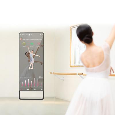 China Smart Split Screen Gym / Home Exercise Magic Mirror Display 32/40/42/43 Inch Indoor Fitness Workout LCD Camera Motion Sensor for sale