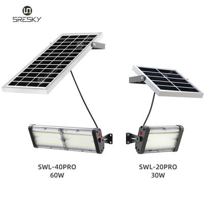 China SRESKY high bright tempered glass solar lamp led floodlight outdoor IP65 waterproof with pir motion sensor for sale