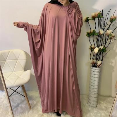 China Delicate Abaya Trim Abaya Women Long Sleeve Soild Color High Quality Muslim Ethnic Clothing Dress Adults Dress for sale