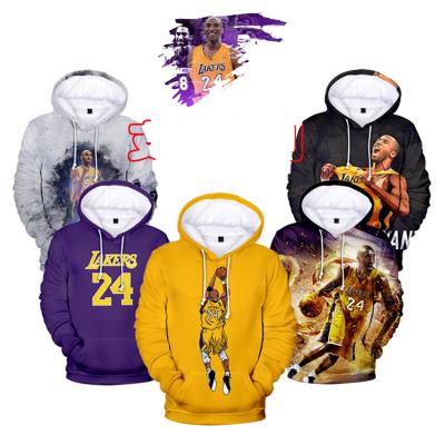 China Plus Size 2020 New Mamba Kobe Bryant Pullover Men Kids Casual Hoodie 3D Sale for sale