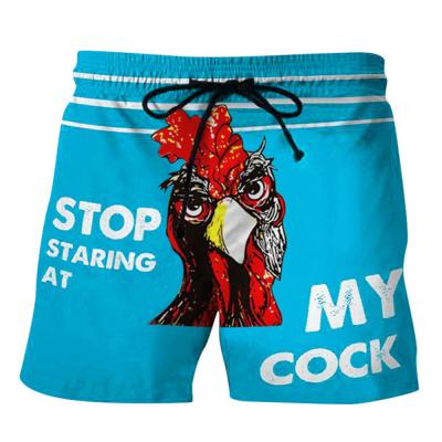 China Special QUICK DRY Rooster Print Mens Beach Shorts Men's Drawstring Casual Beach Shorts Mens Casual Beach Shorts Pants for sale