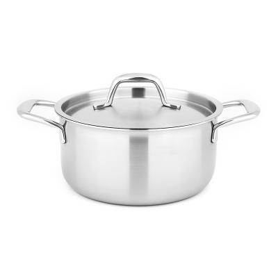 China Good Stocked Supplier 304 Stainless Steel Open Fire Casserole Stock Pot Cooking Pot for sale