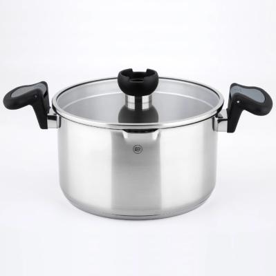 China Stainless Steel Popular Style High Casserole Sets Cookware Hot Pots Stainless Steel With Lid for sale