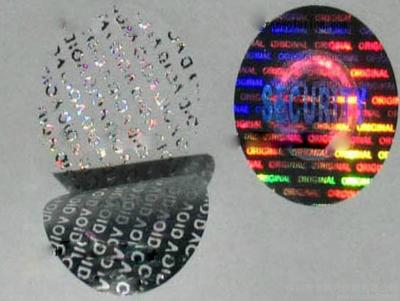 China Custom made anti-fake void one time use 3D gold silver hologram stickers on roll on sheet for sale