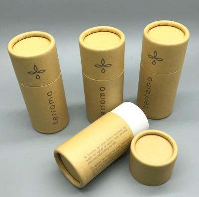 China eco-friendly custom logo printed kraft paper cylinder tube box roll edge type packaging box for sale